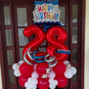 Arreglos de globos Santo domingo numero 28 cake